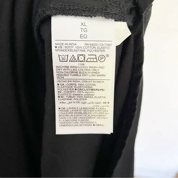 Old Navy Open Back Smocked-Bodice Black Cotton-Poplin Midi Fit&Flare Dress XL - Picture 12 of 12